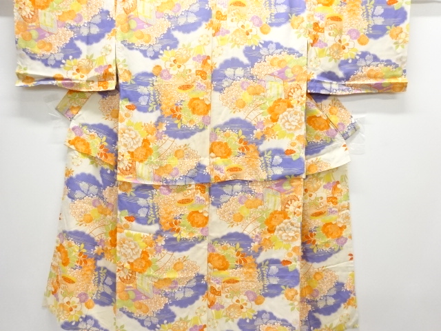 JAPANESE KIMONO / ANTIQUE HITOE JUBAN / CARRIAGE